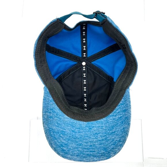 Under Armour Blue Heathered UA Free Fit Cap Hat Adjustable Strap - Picture 3 of 13